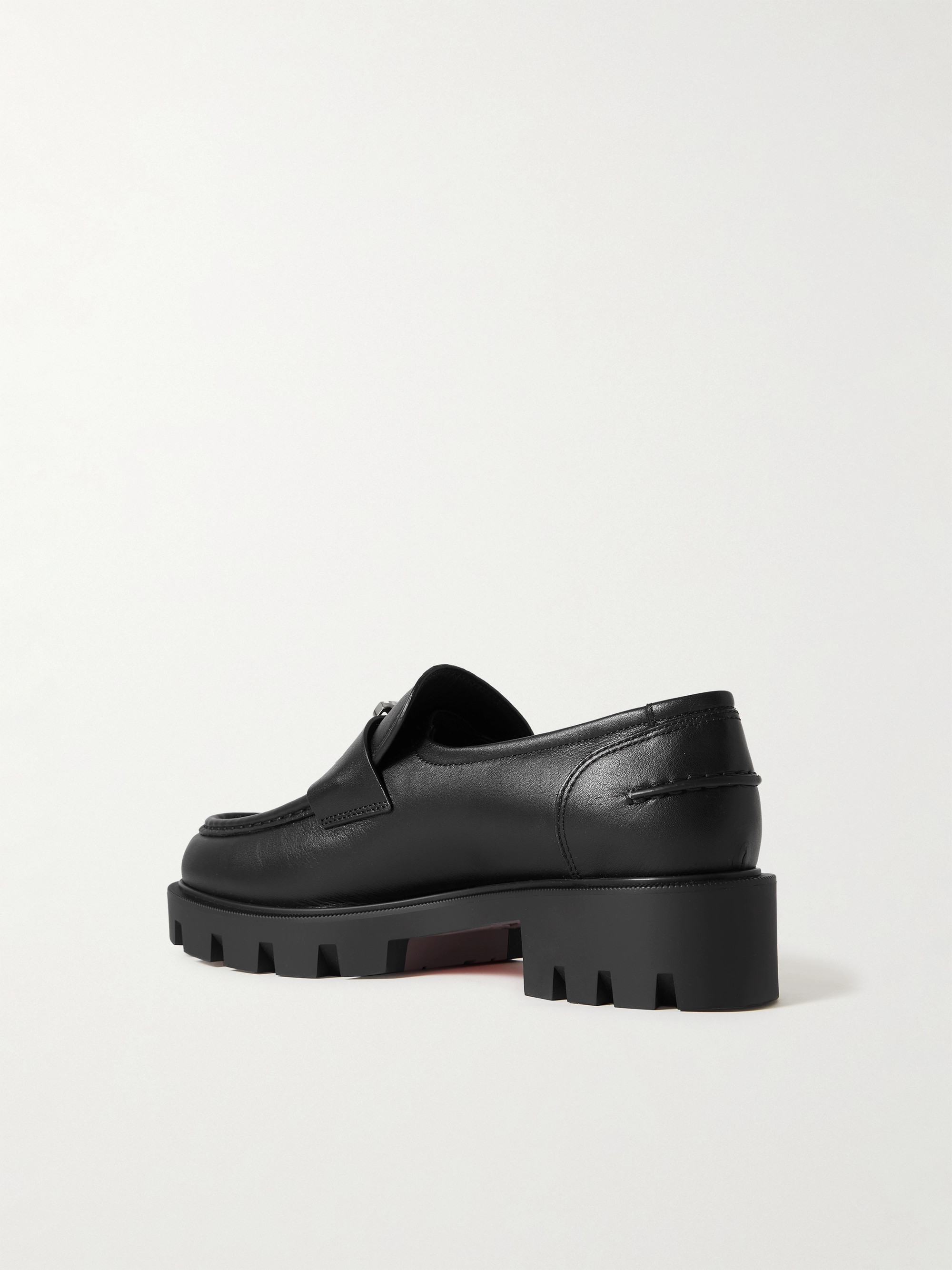 CHRISTIAN LOUBOUTIN CL Moc Lug 75 logo-embellished leather loafers thumbnail