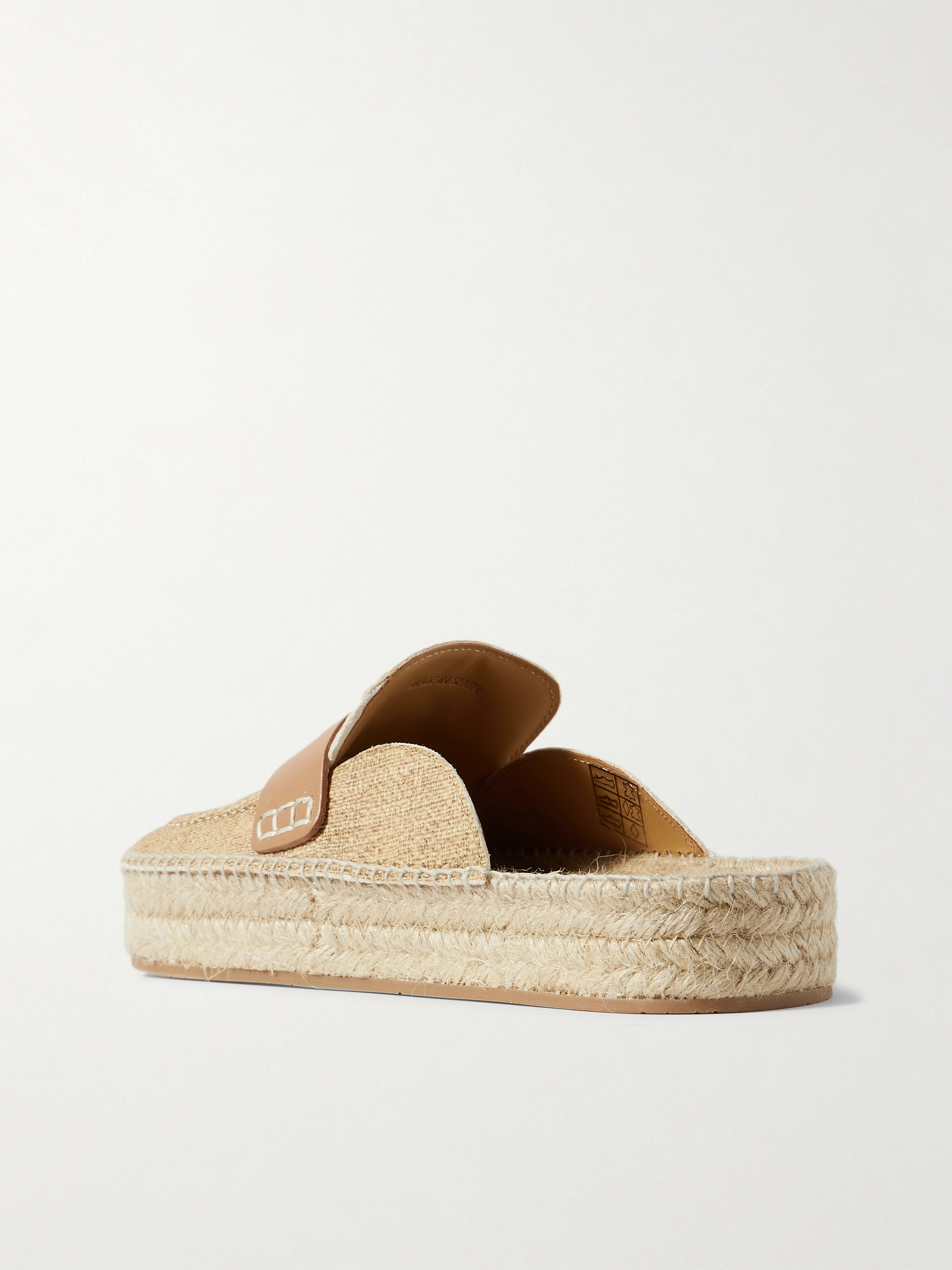 Jw Anderson Printed textured-leather espadrille mules thumbnail