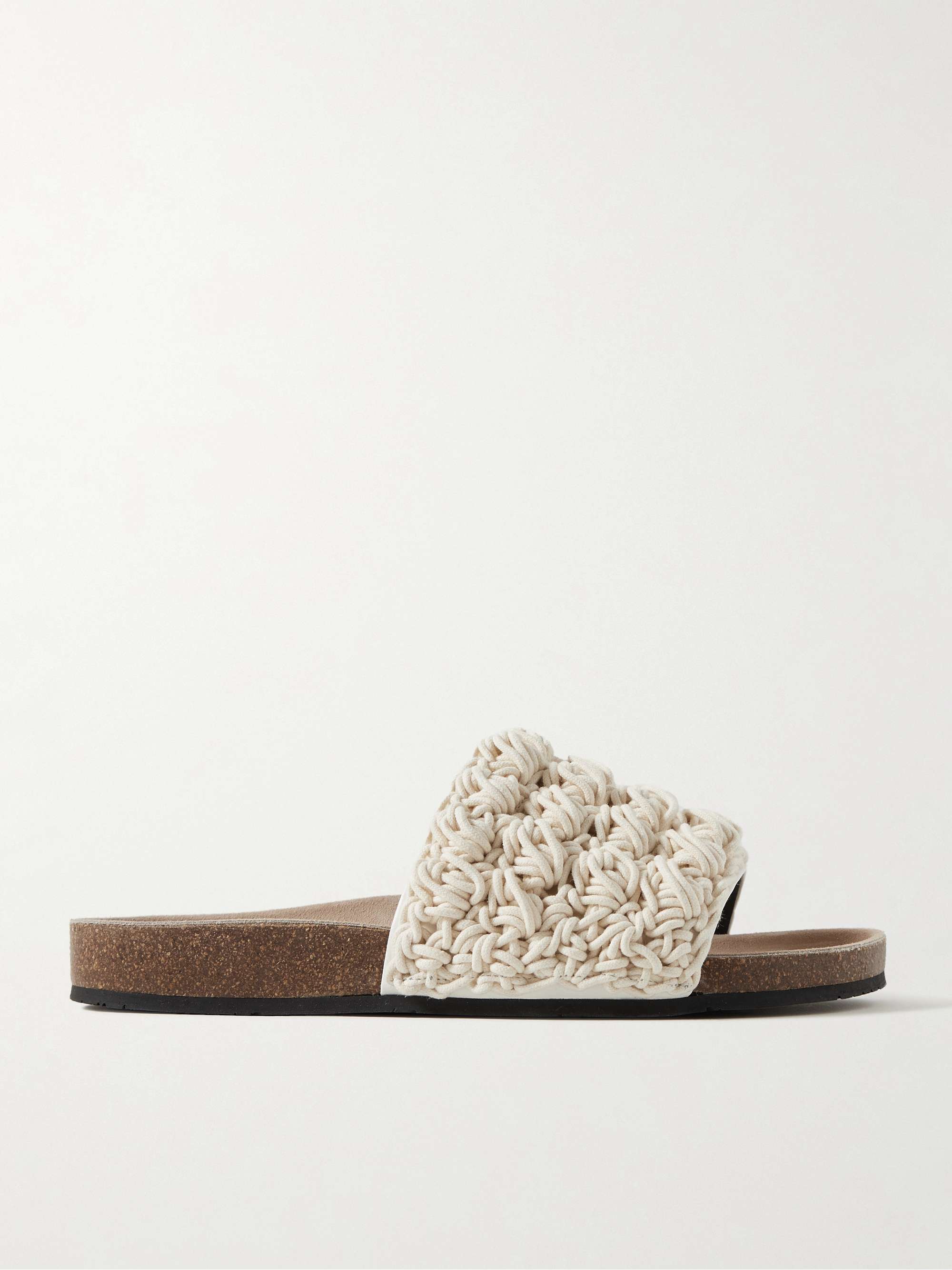 JW ANDERSON Crocheted cotton slides | NET-A-PORTER