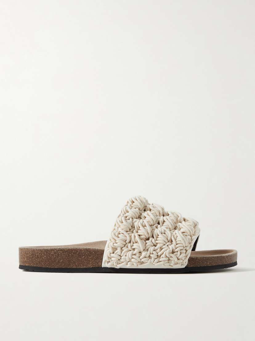 JW Anderson Crocheted Cotton Slides - IT36