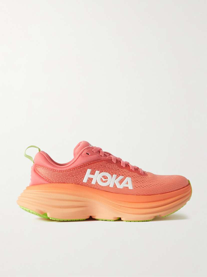 Hoka One One Bondi 8 Rubber-trimmed Mesh Sneakers