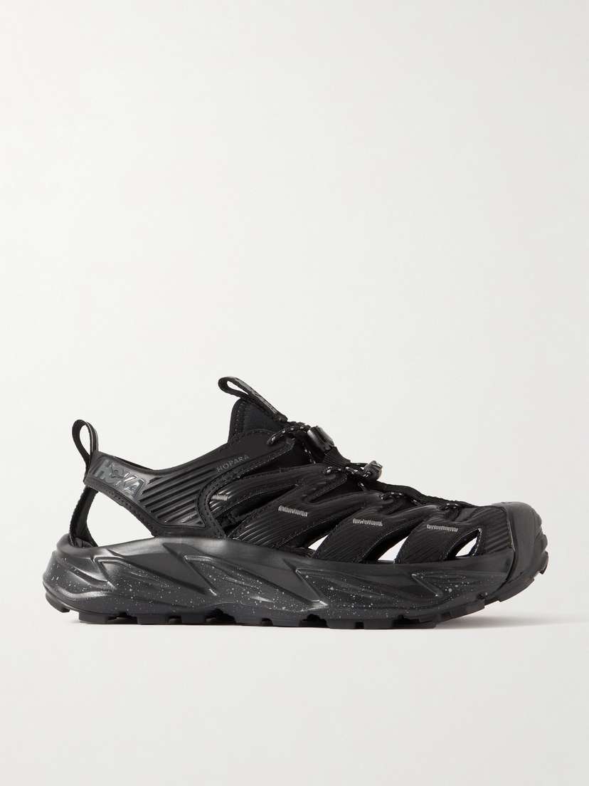 Hoka One One Hopara Cutout Rubber-trimmed Mesh Sandals