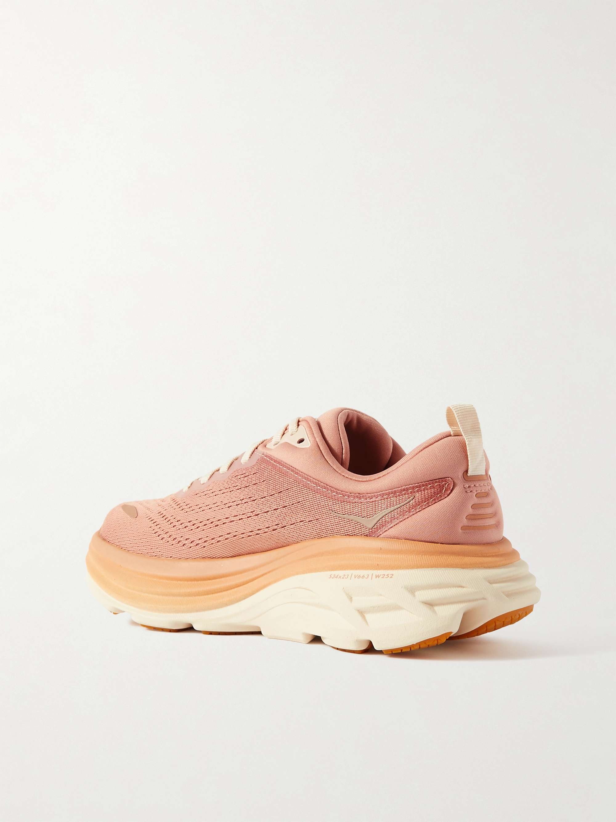 HOKA ONE ONE Bondi 8 rubber-trimmed mesh sneakers