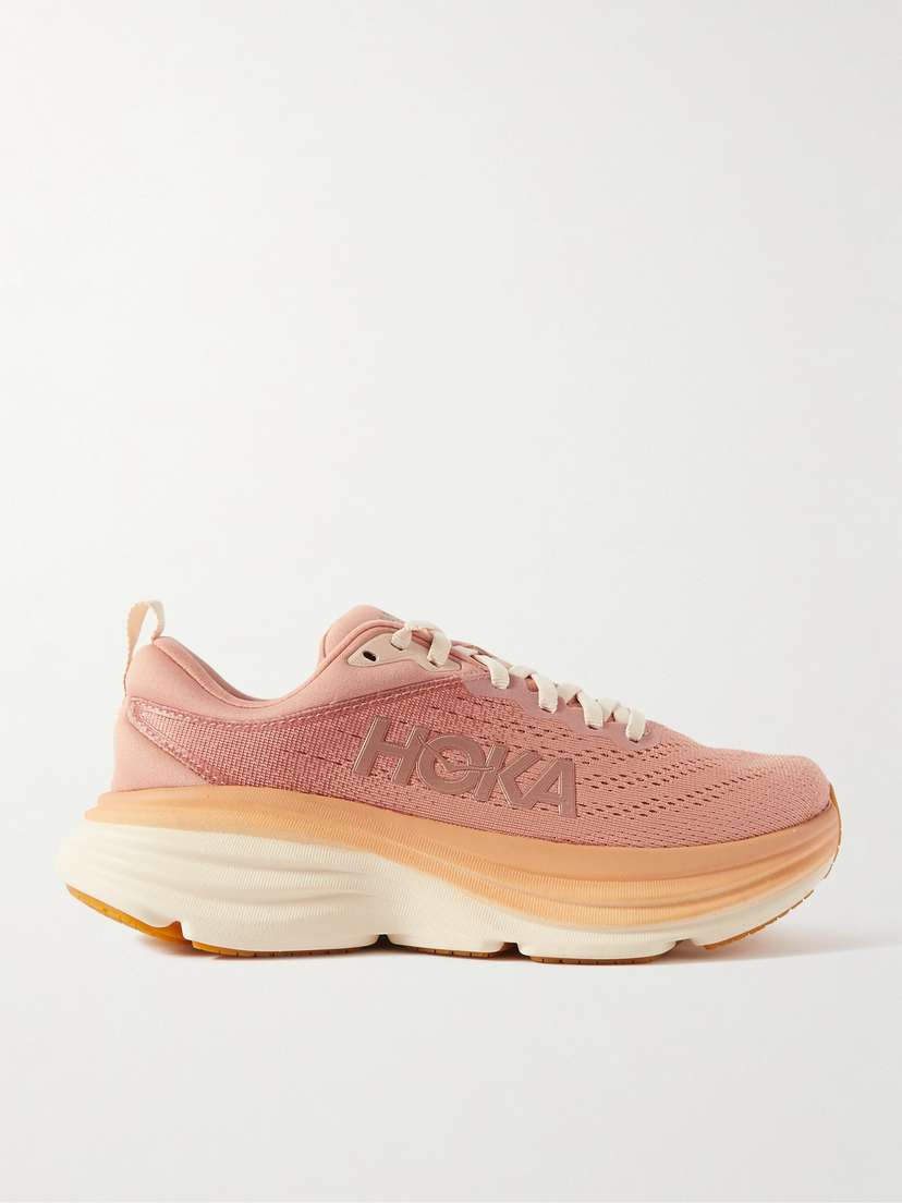 Hoka One One Bondi 8 Rubber-trimmed Mesh Sneakers