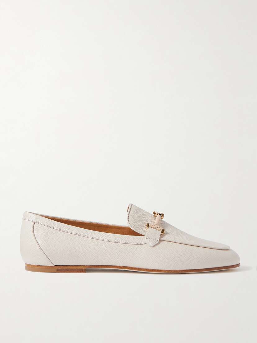 Tod's Embellished Textured-leather Loafers