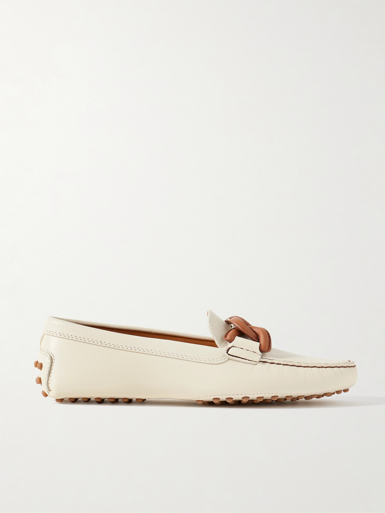 Tod's Gommino Catena Loafers In White