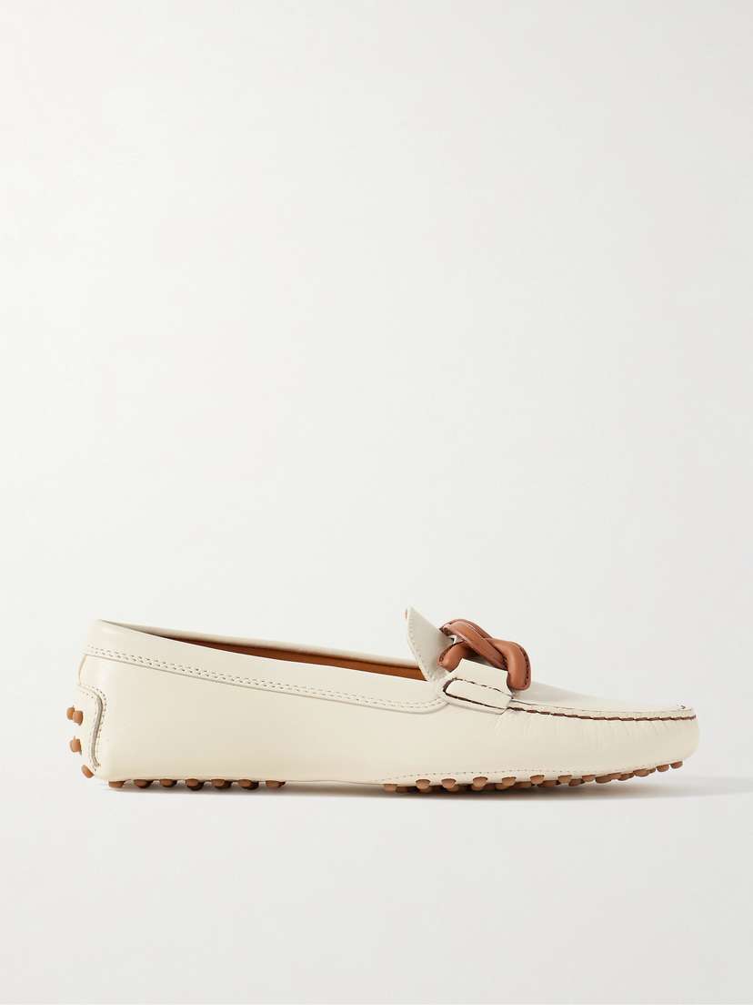 Tod's Gommini Catena Leather Loafers