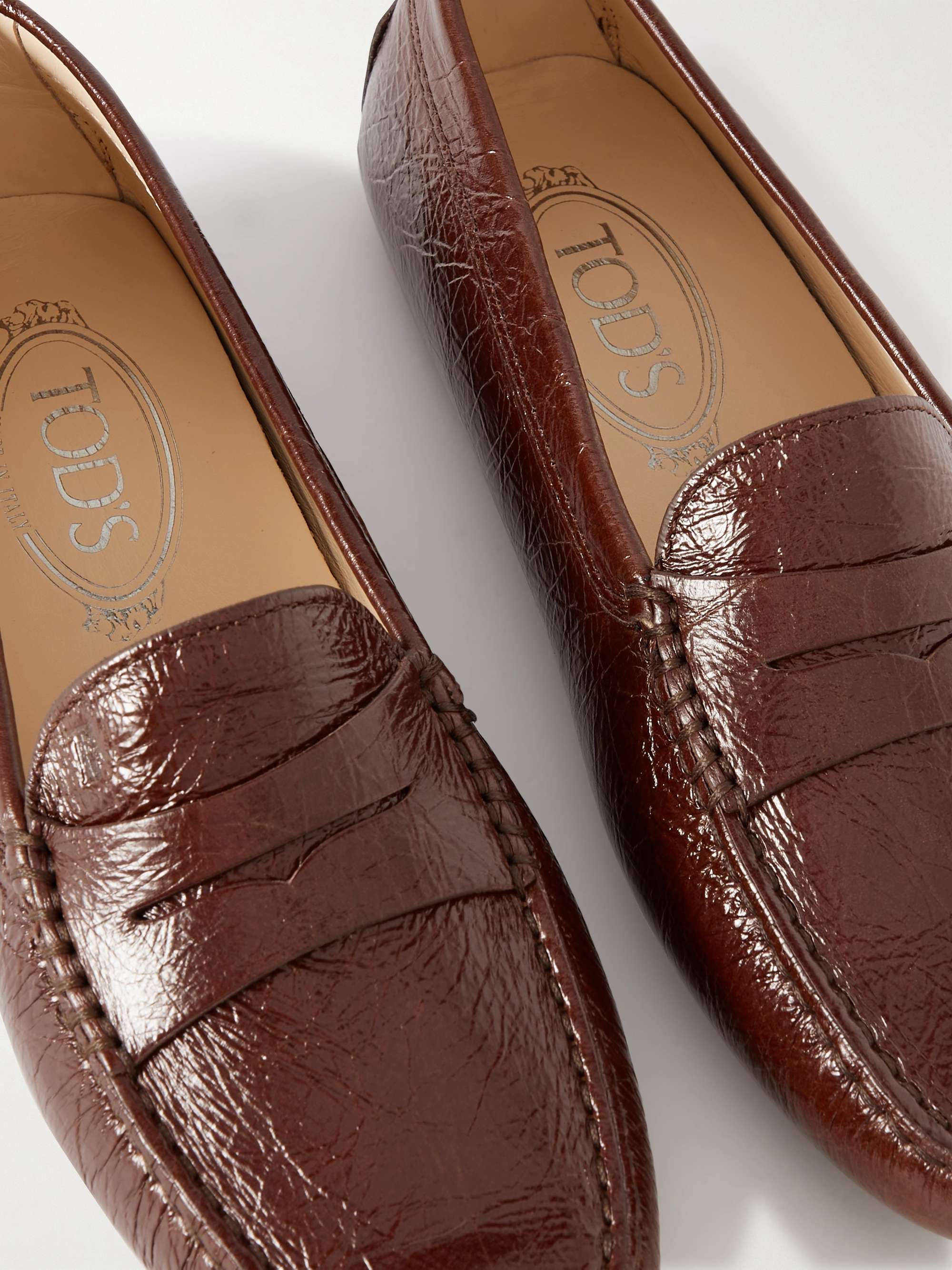 TOD'S Gommino snake-effect leather loafers