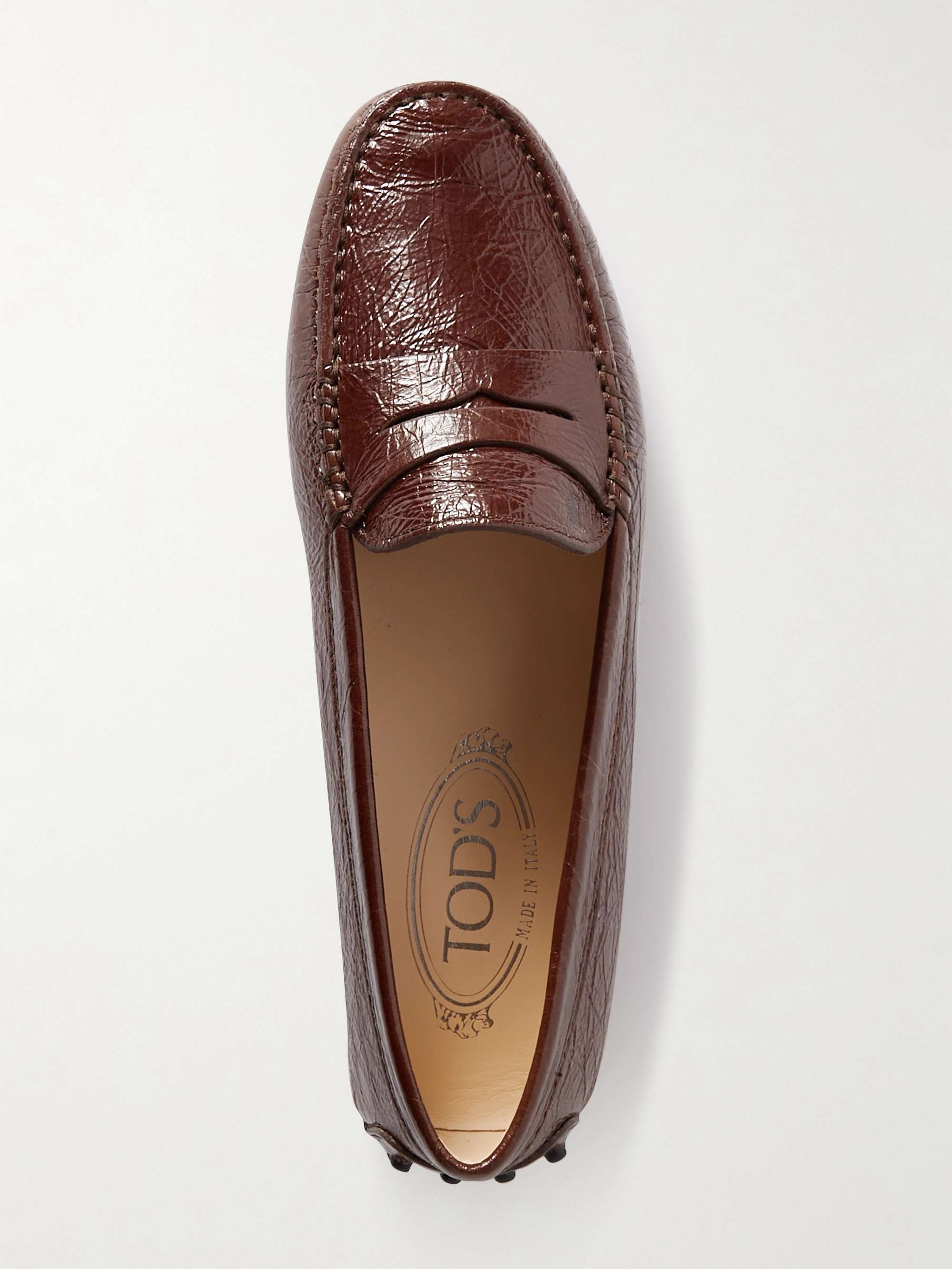 TOD'S Gommino snake-effect leather loafers
