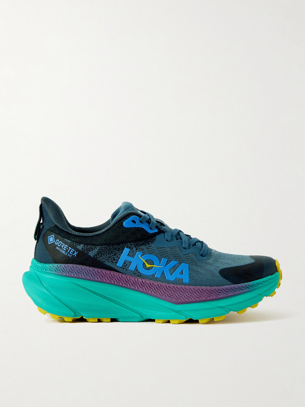 Hoka One One - Challenger 7 Rubber-trimmed Mesh Sneakers - Blue
