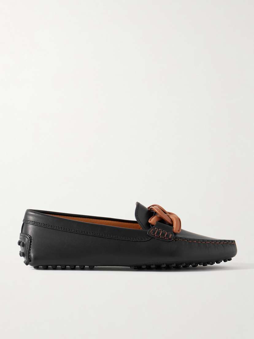 Tod's Gommini Catena Leather Loafers