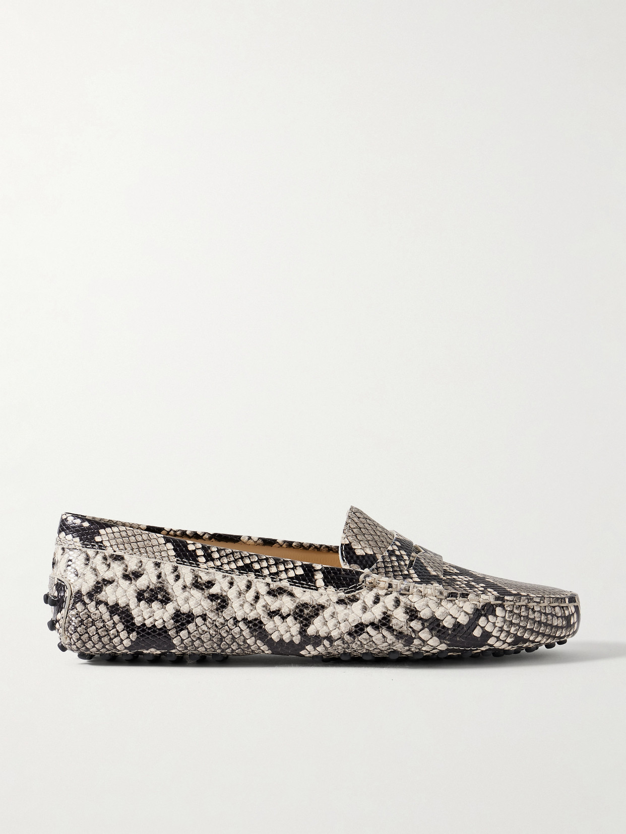 Tod's Gommino Snake-effect Leather Loafers