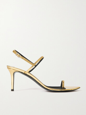 Giuseppe Zanotti Come Bolla metallic leather slingback sandals