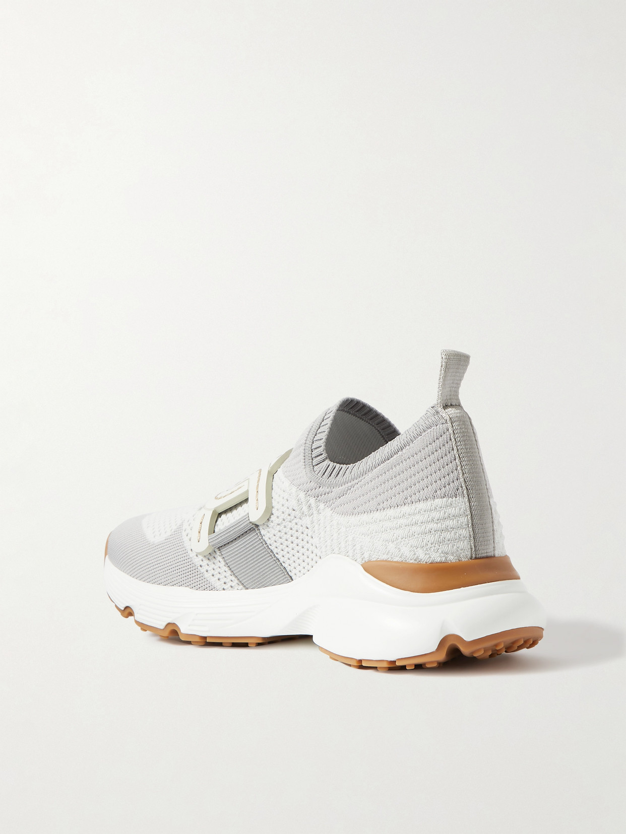 Tod's Womens White Sport Run 54c Calzino Logo-embellished Mesh Low-top Trainers Eur 40 / 7 Uk