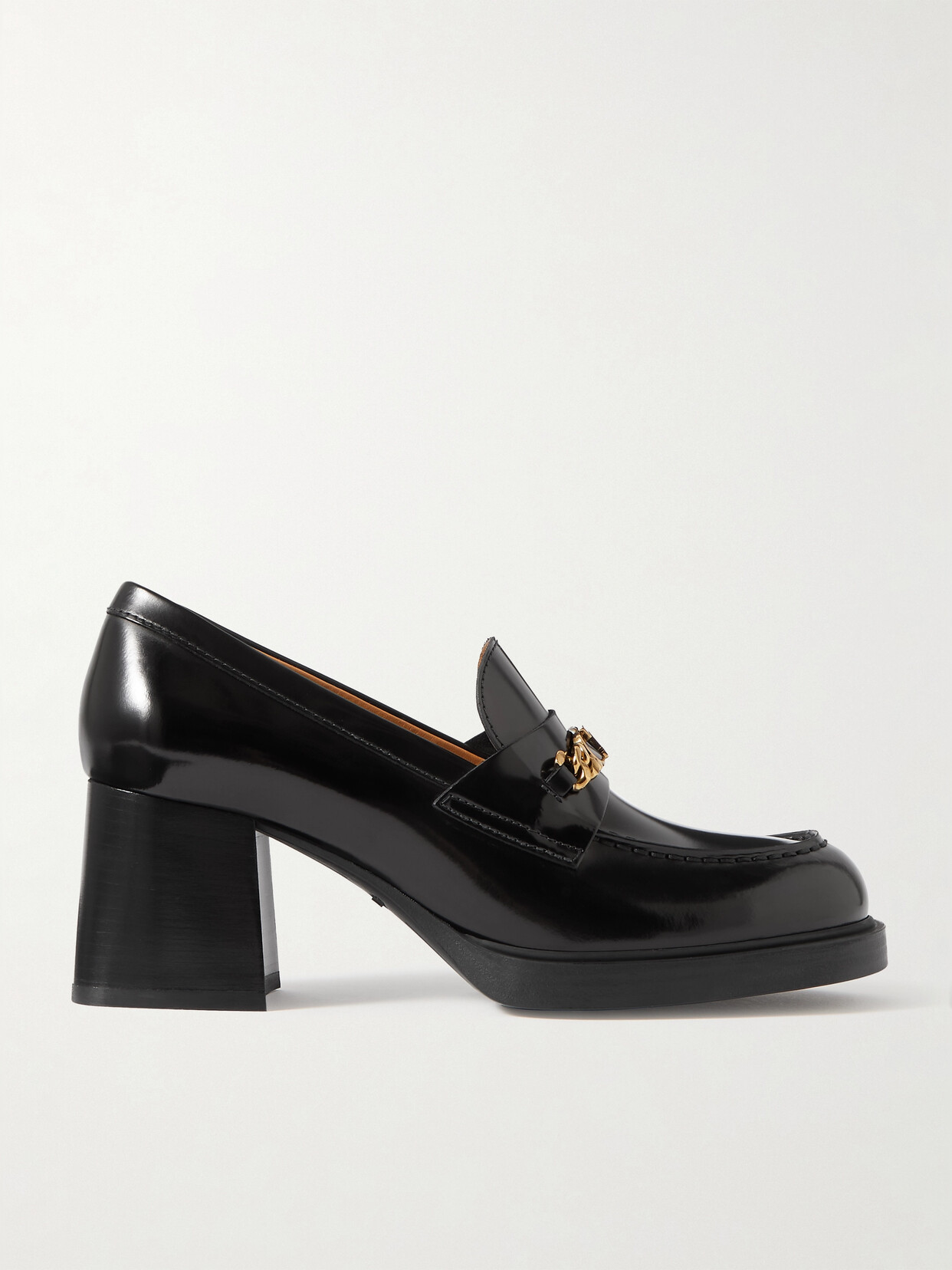 Tod's Gomma Embellished Leather Platform Loafers In Black