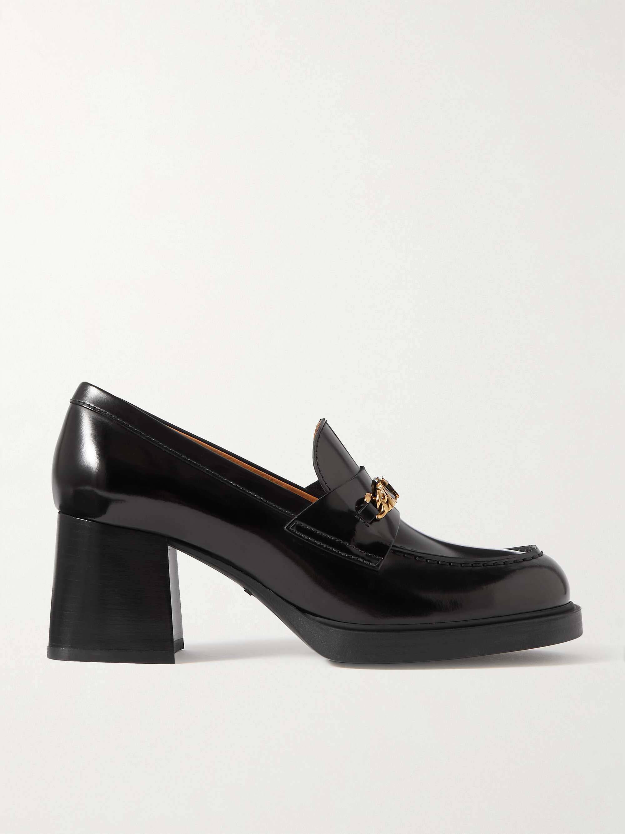 TOD'S Gomma embellished leather platform loafers | NET-A-PORTER