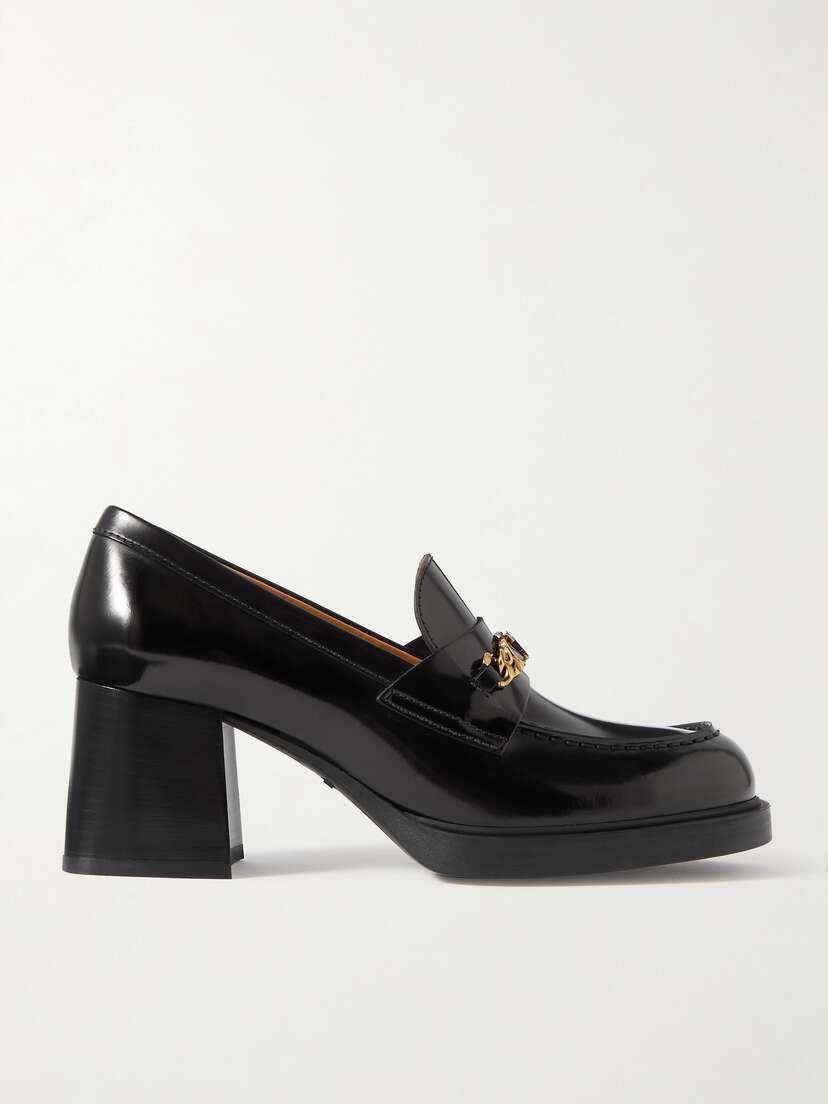 Tod's Gomma Embellished Leather Platform Loafers