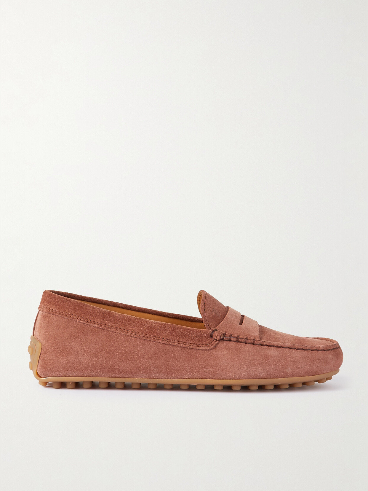 Tod's Gommino Suede Loafers In Brown