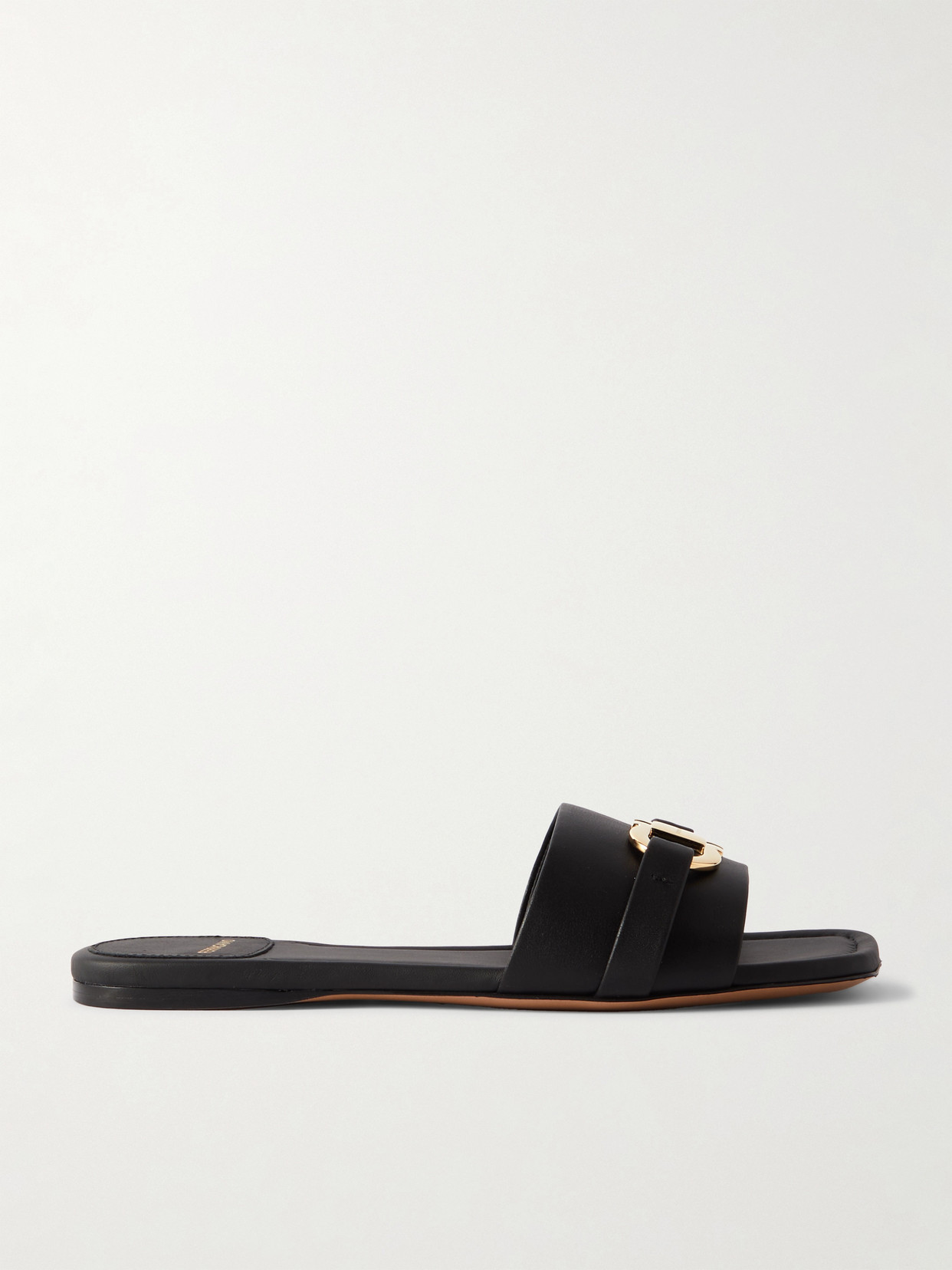 Shop Ferragamo Leah Embellished Leather Sandals In Black