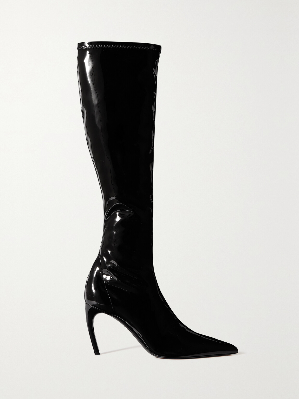 Ferragamo - Bri Patent-leather Knee Boots - Black