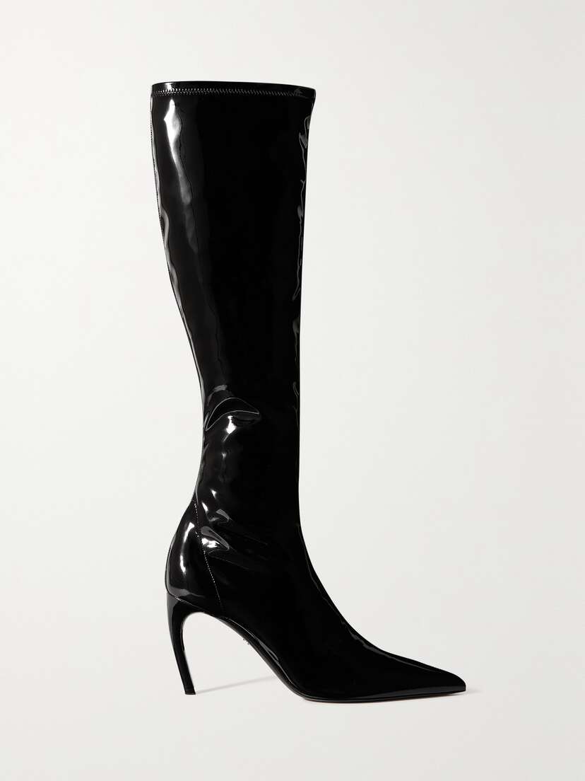Ferragamo Bri Patent-leather Knee Boots