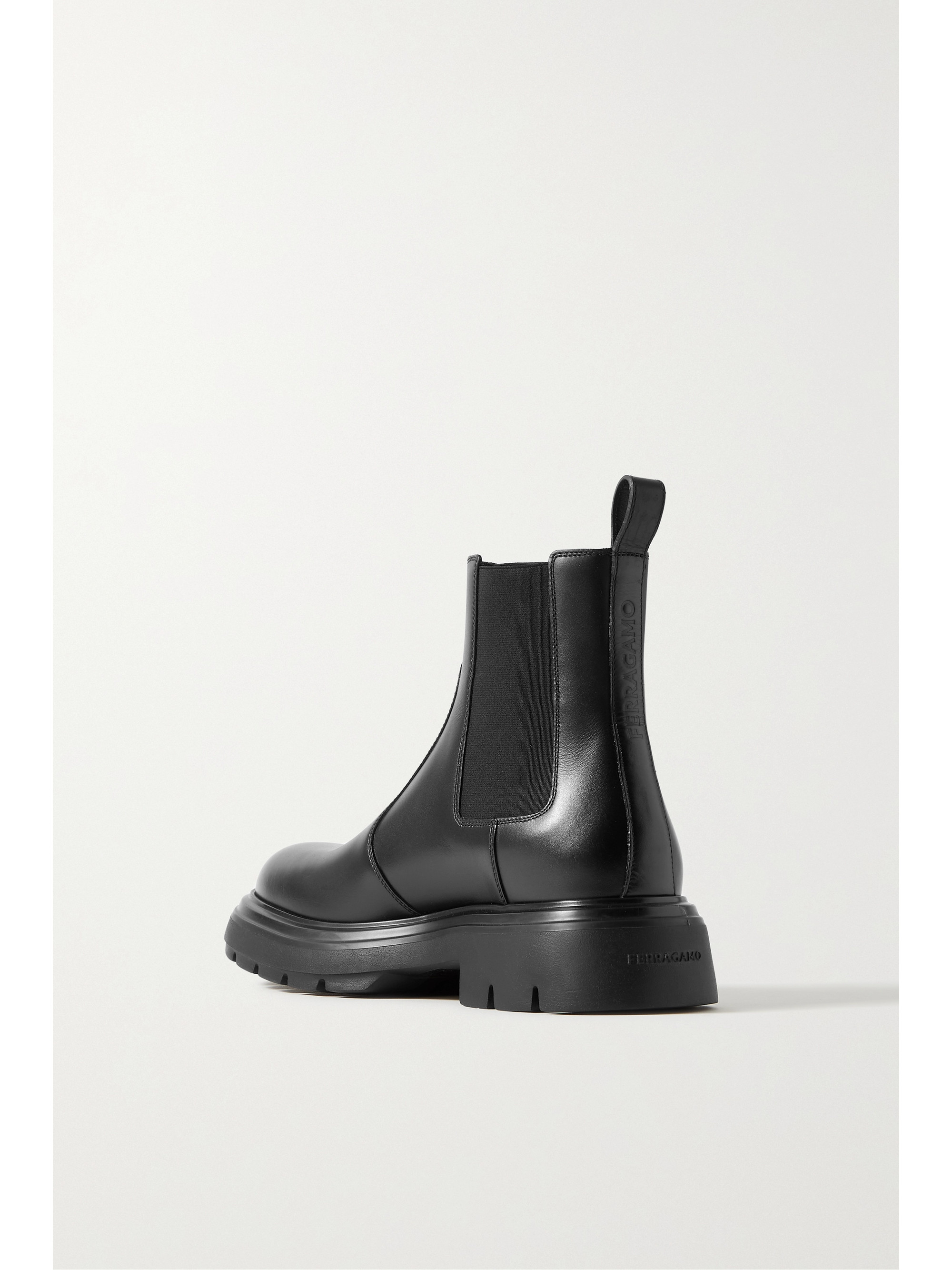 Ferragamo Dollie leather Chelsea boots