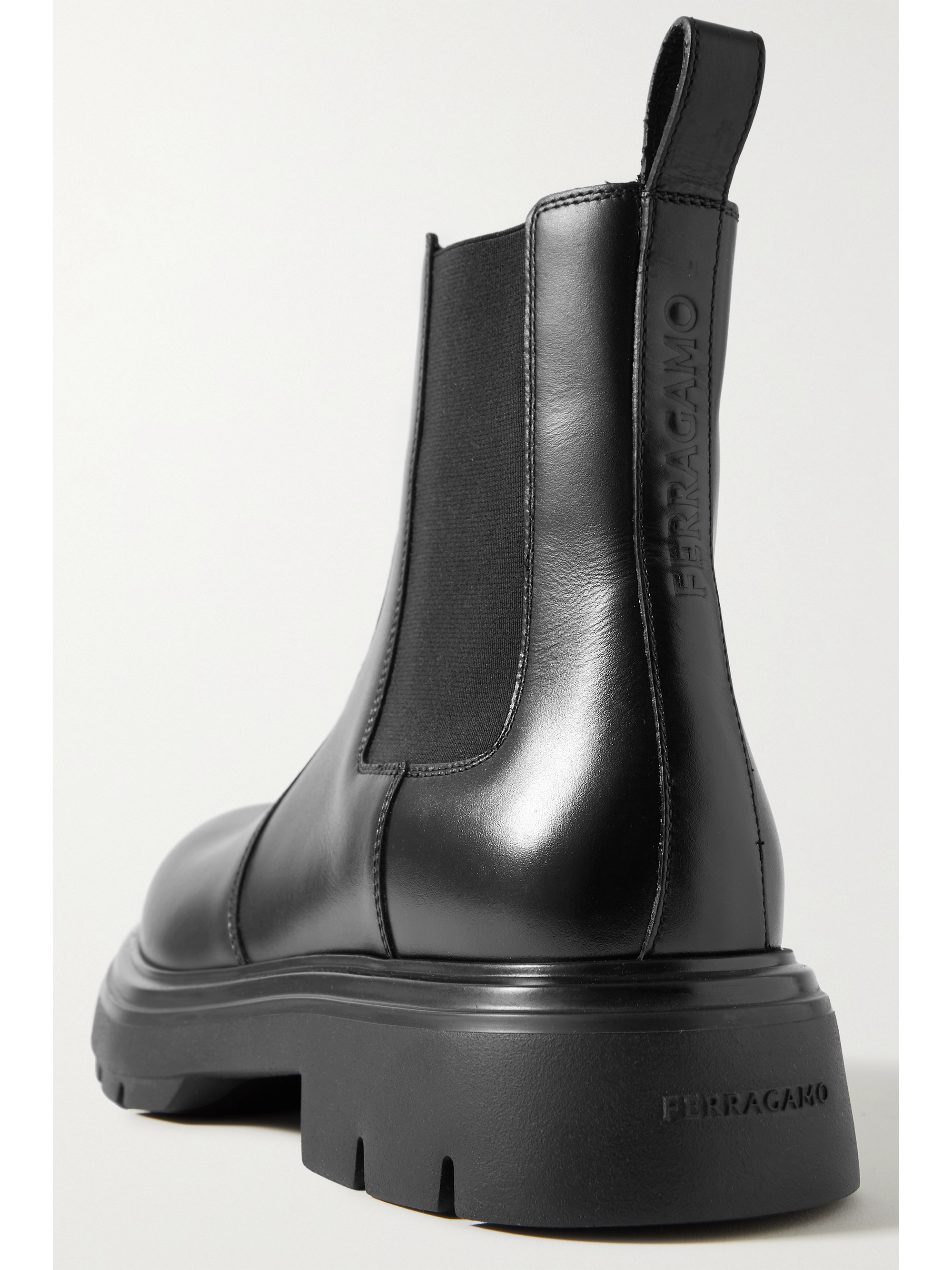 Ferragamo Dollie leather Chelsea boots