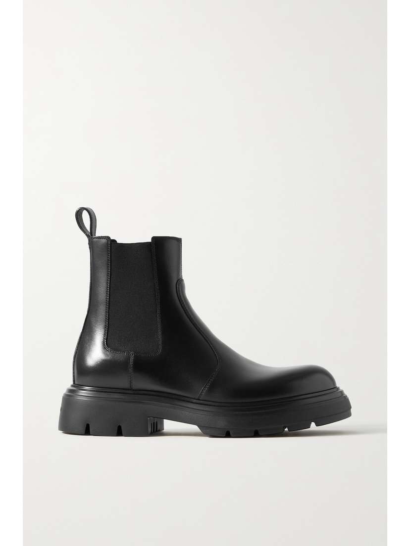 Ferragamo Dollie Leather Chelsea Boots