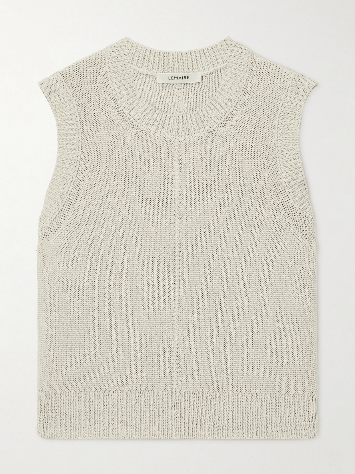 Lemaire Cotton Vest In Ivory