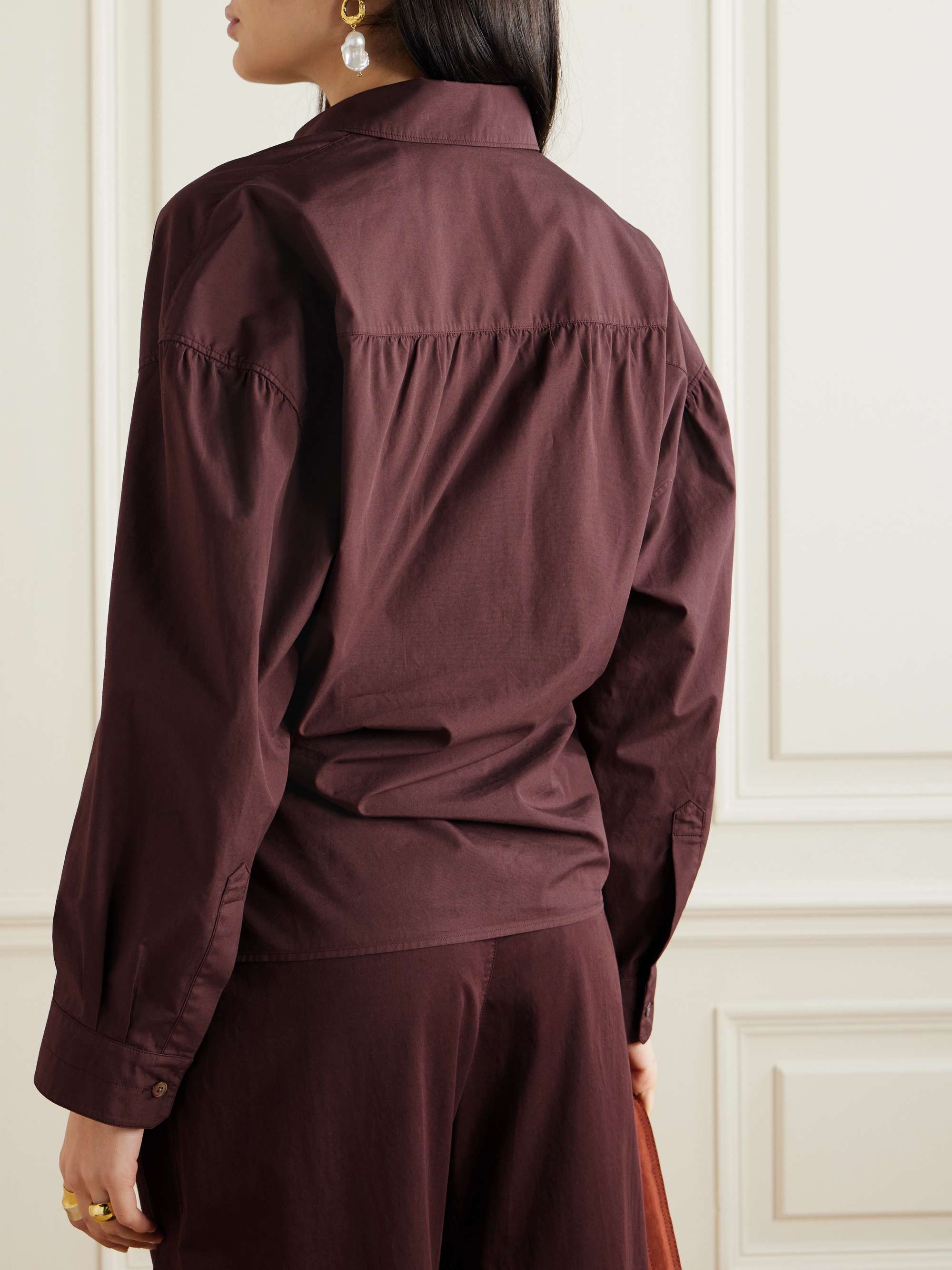 LEMAIRE Twist-front cotton-poplin wrap shirt | NET-A-PORTER LEMAIRE Twist-front cotton-poplin wrap shirt | NET-A-PORTER