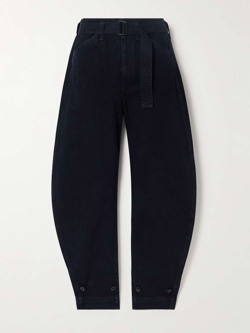 Lemaire Belted Cotton-twill Tapered Pants