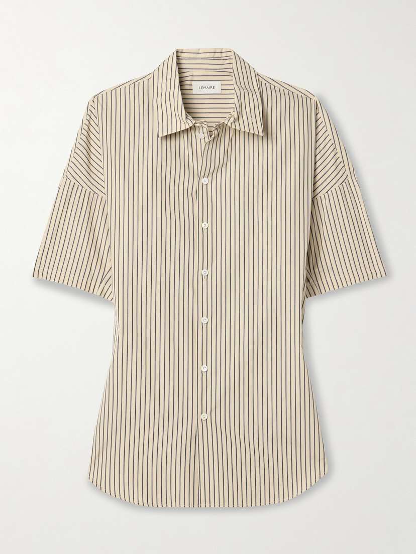 Lemaire Striped Cotton-poplin Shirt