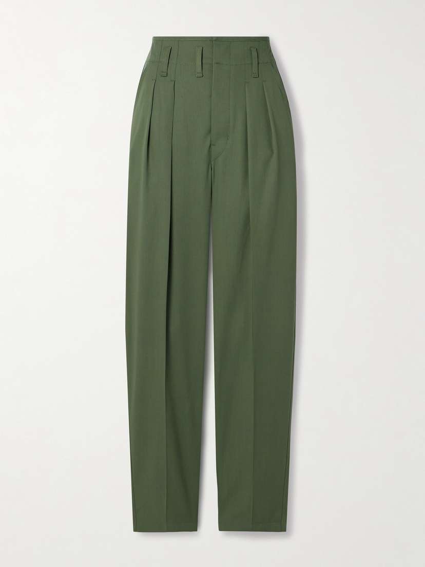 Lemaire Pleated Wool-twill Tapered Pants -  - x large