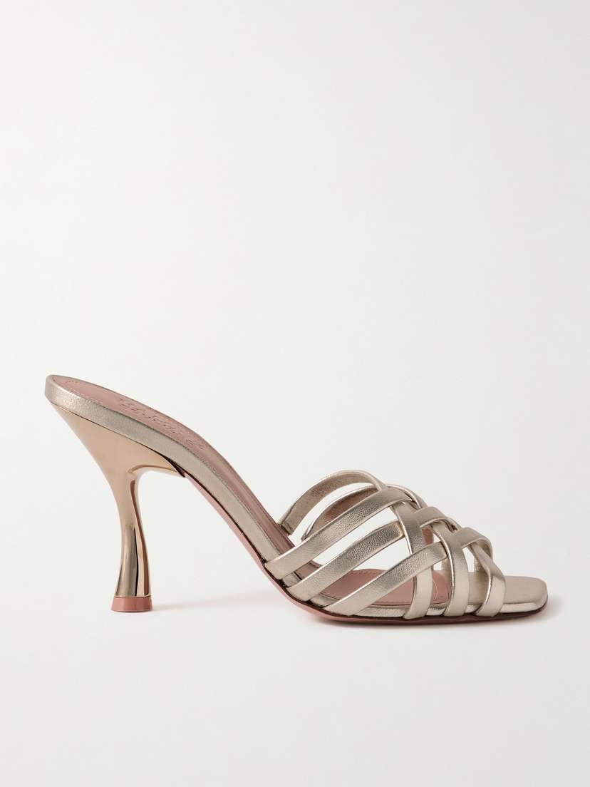 Malone Souliers West 90 Metallic Leather Sandals