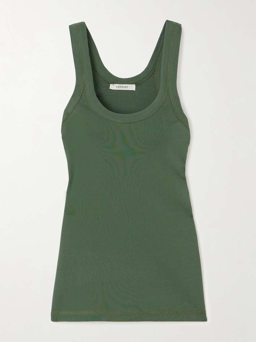 Lemaire Ribbed Cotton Tank Top - x large