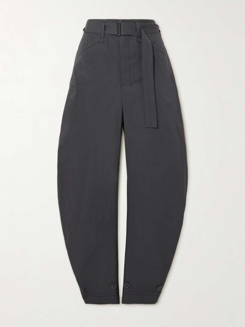 Lemaire Belted Cotton-twill Tapered Pants