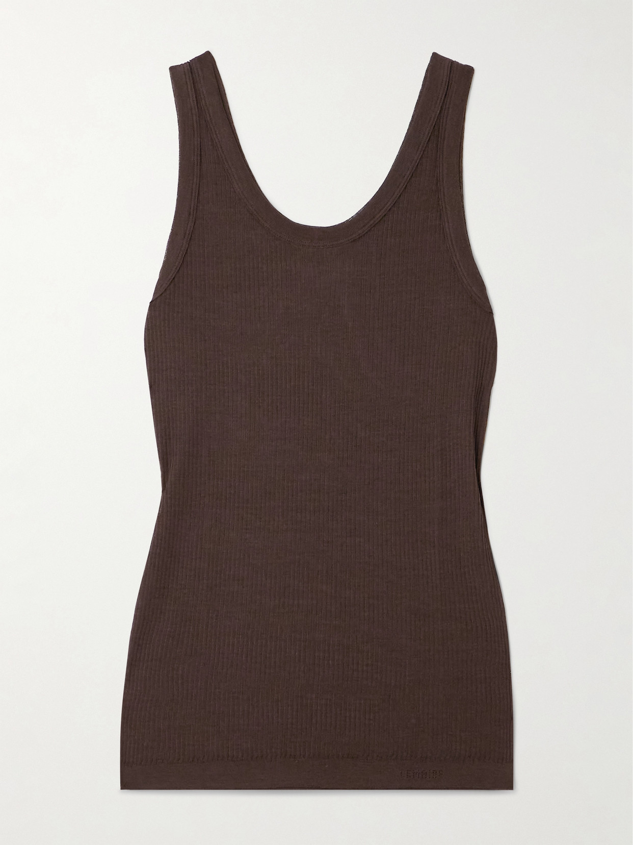 LEMAIRE - Ribbed-knit Tank - Brown