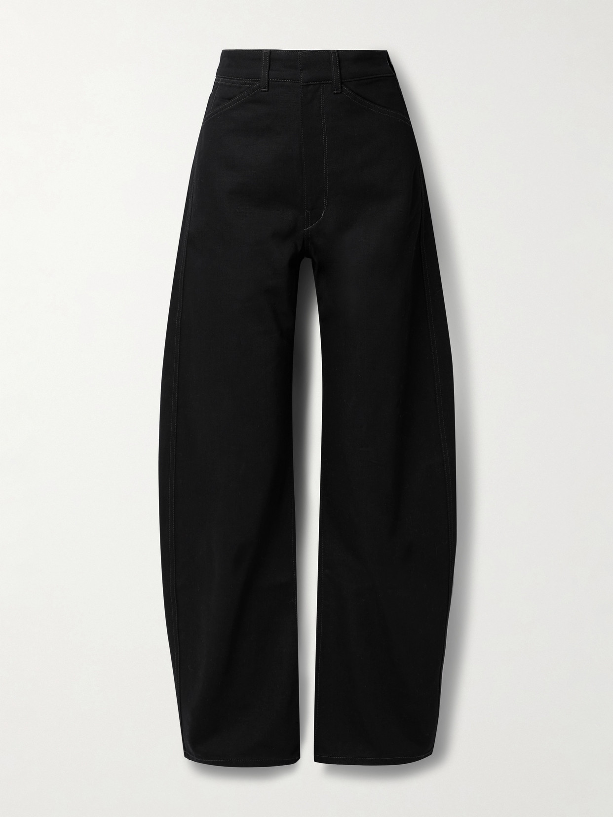 Lemaire High-rise Wide-leg Jeans In Black