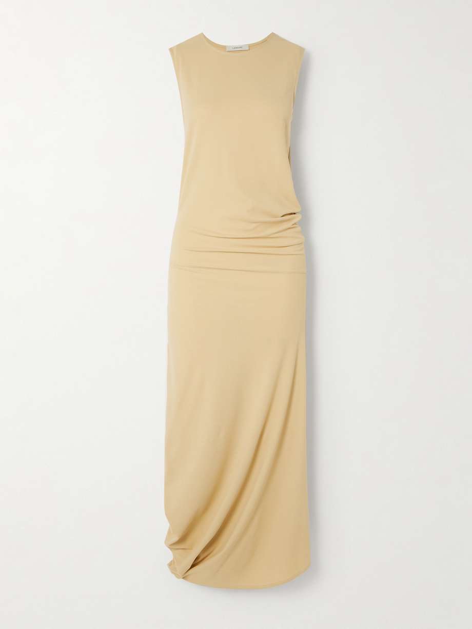 twisted cotton-jersey midi dress