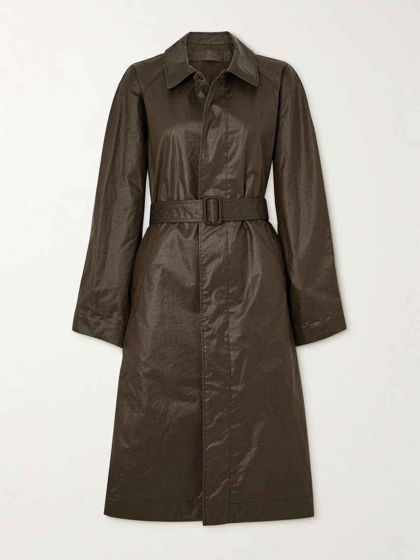Lemaire Belted Coated-cotton Coat