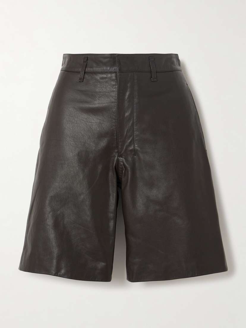 Lemaire Leather Shorts