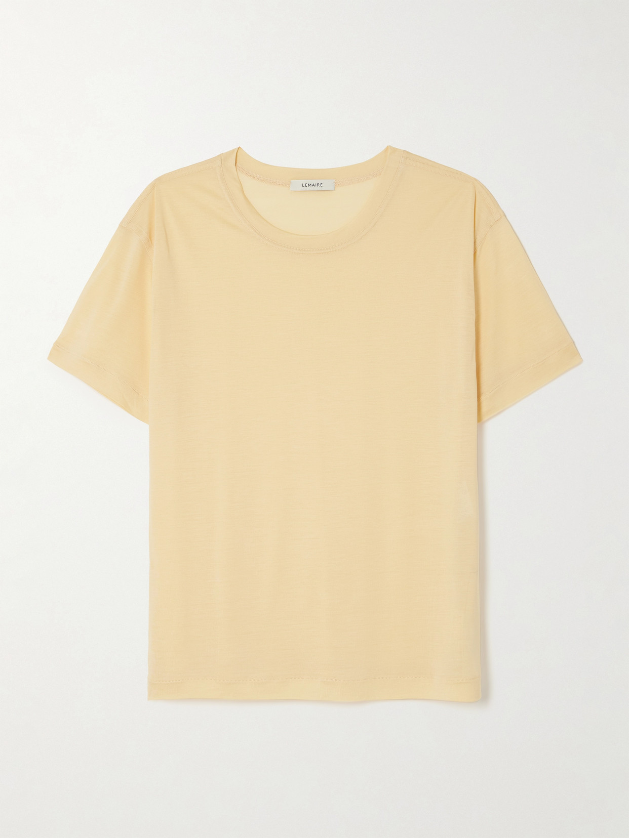 Lemaire Silk-jersey T-shirt In Orange