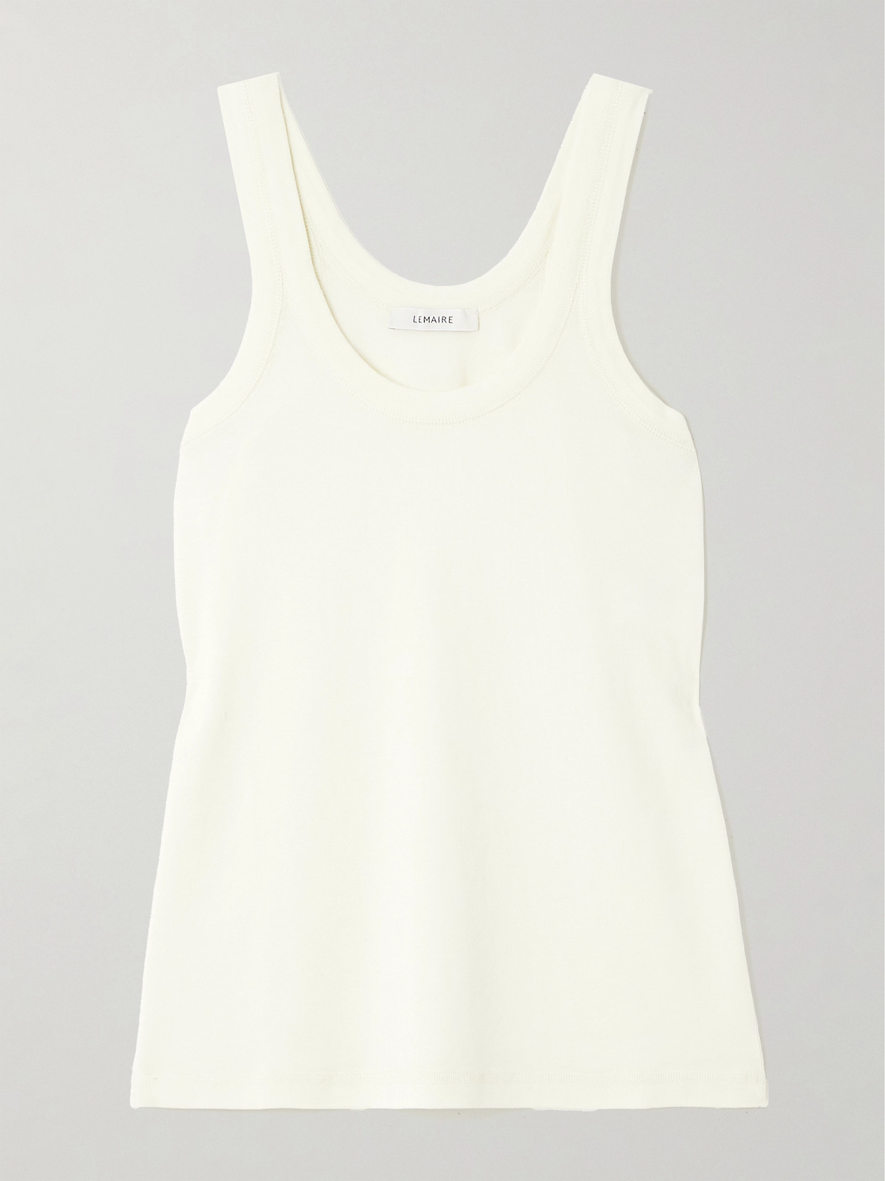 Lemaire Ribbed-knit Tank In Yellow