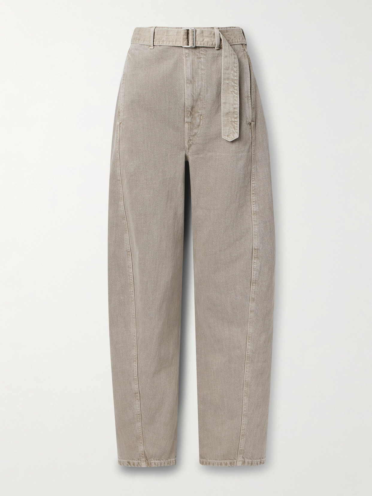 LEMAIRE Twisted Belted Tapered Jeans - Neutrals