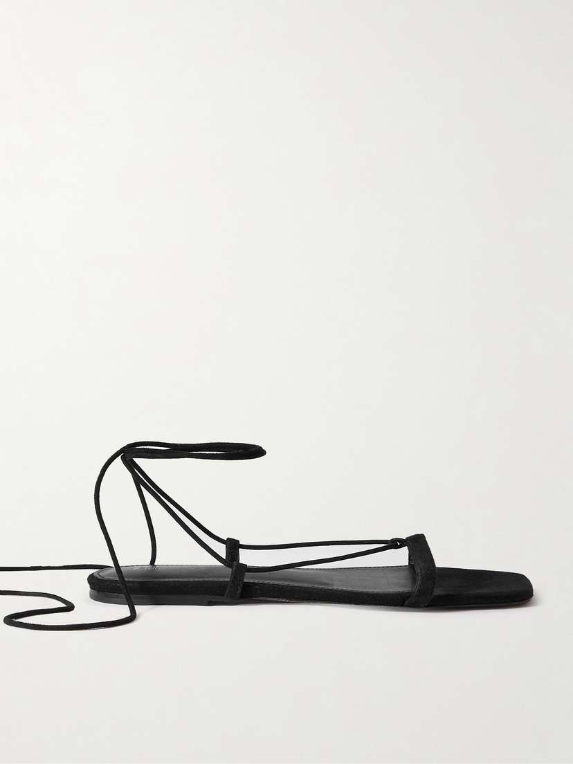 TOTEME + Net Sustain Suede Lace-up Sandals