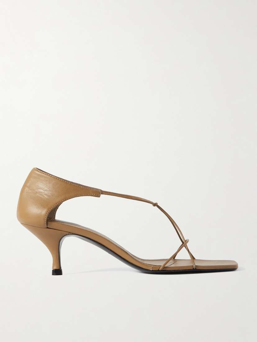 TOTEME + Net Sustain Knot Leather Sandals