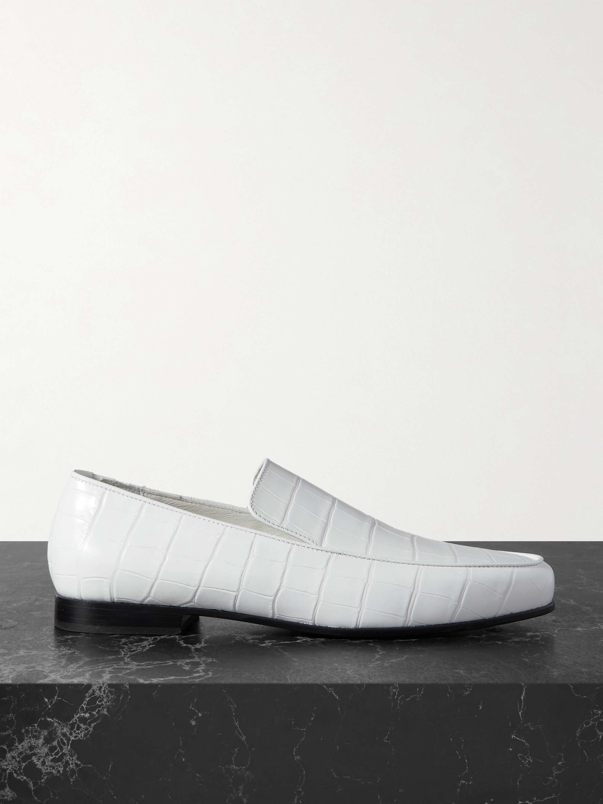 White crocodile shoes sales