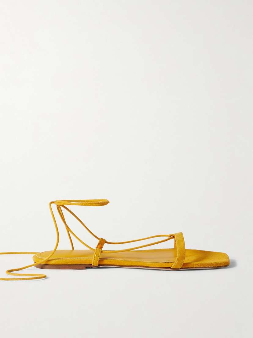 TOTEME + Net Sustain Suede Lace-up Sandals