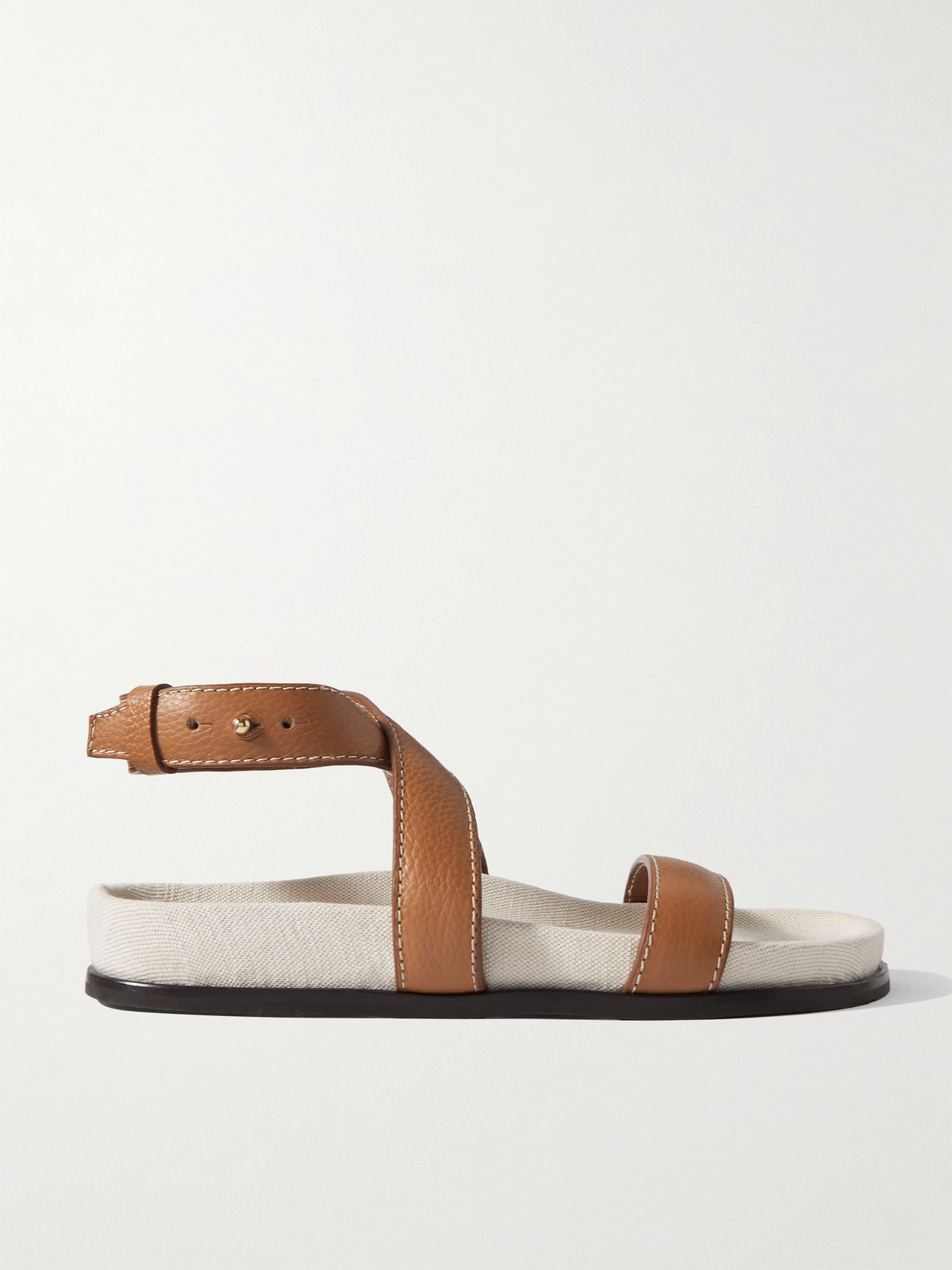 Totême + Net Sustain Leather Sandals In Brown