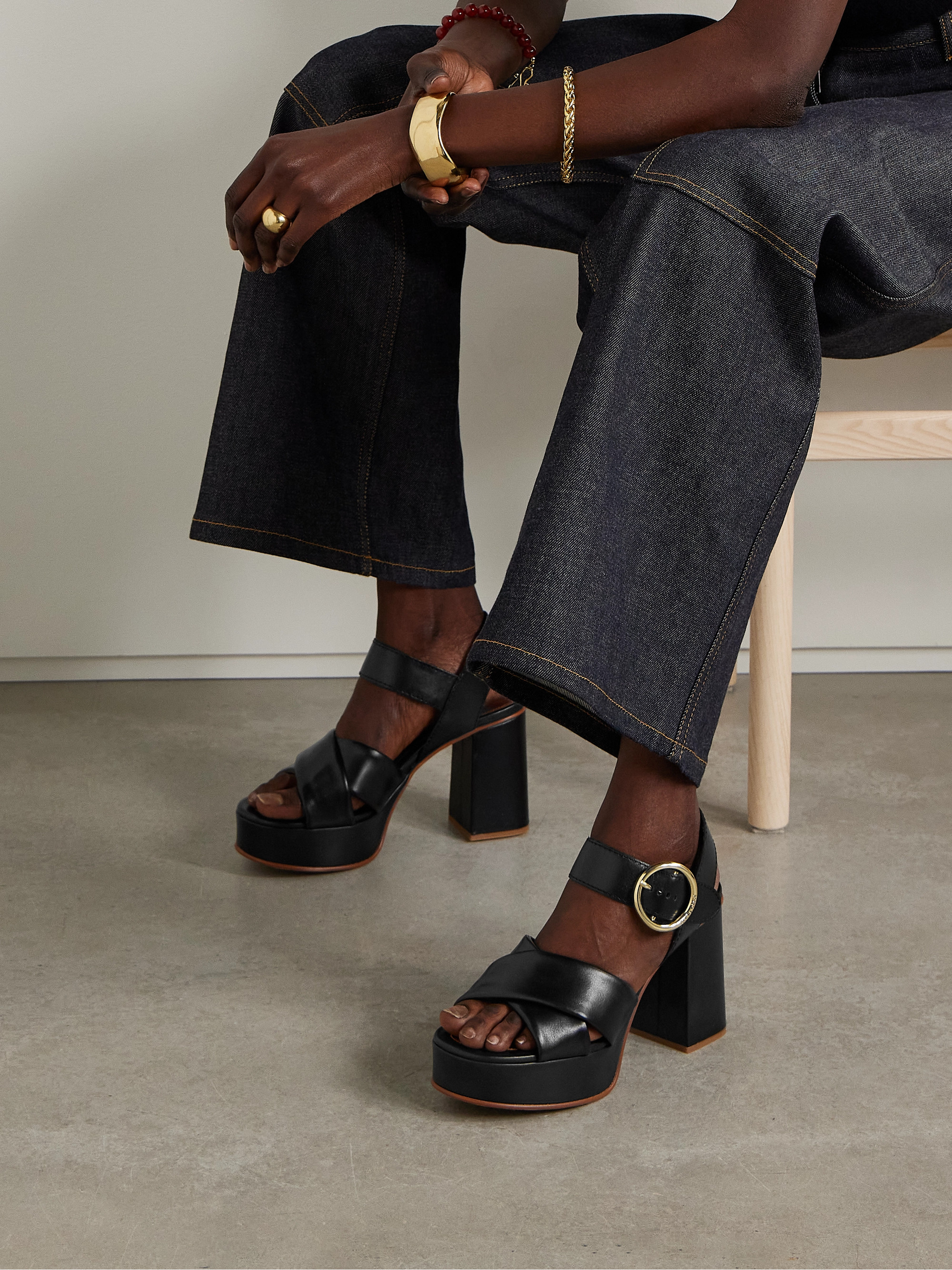 See By Chloé Lyna leather platform sandals